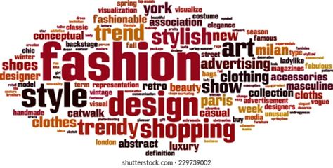 Fashion Word Cloud Concept Vector Illustration Stock Vector Royalty