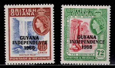 Guyana Scott Mnh Independence Stamps Central South