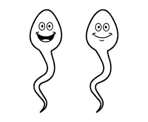 Sperm Svg Sperm With Smiling Face Semen Svg Vector Cut File Etsy