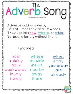 The Adverb Song for Teaching Grammar