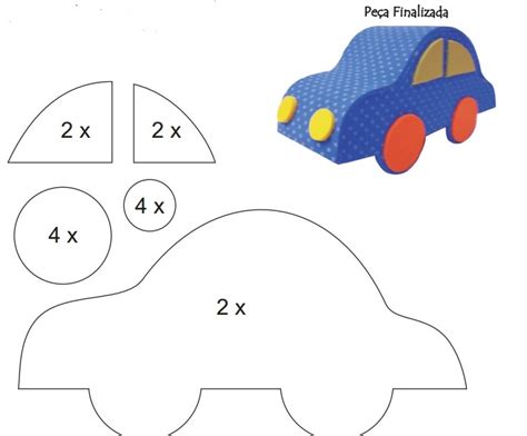 Molde De Carrinho Em Eva D Atividades Para Colorir