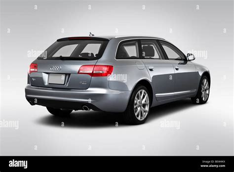 2010 Audi A6 Avant 30 Quattro In Gray Rear Angle View Stock Photo