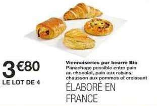 Promo Viennoiseries Pur Beurre Bio Chez Monoprix Icatalogue Fr