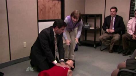 The Office Cpr Class Stayin Alive Part 1 The Office Cpr Cpr Training The Office