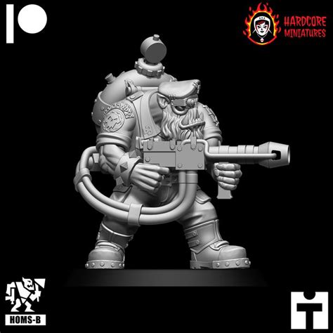 D Printable Kommando Orcs Special Weapons Short Sleeves Arms By Hardcore Miniatures