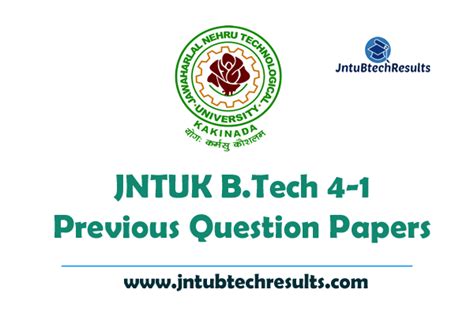 JNTUK B Tech 4 1 Sem Regular Supply Important Old Question Papers 2023