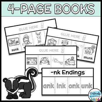 Ng Nk Endings Flip Books Glued Welded Sounds Activities BUNDLE