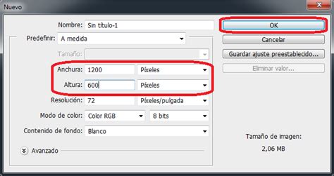 Definir Las Medidas De Una Nueva Imagen En Photoshop Aytuto Blog