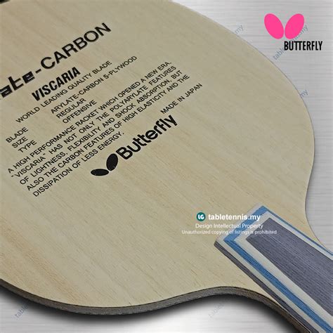 Butterfly Viscaria Alc Table Tennis Carbon Blade Bat Paddle Racket Ping