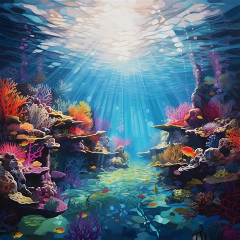 Coral Reef Underwater Kaleidoscope NFA Sales Depot Digital Art