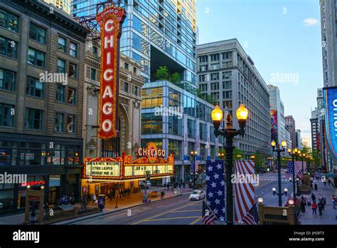 The Chicago Theatre on North State Street, Chicago, Illinois, United ...