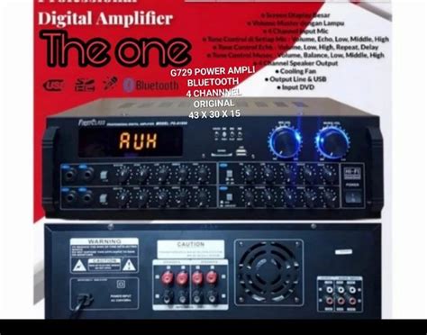 Jual G729 ORIGINAL BLUETOOTH POWER 4 CHANNEL AMPLI DIGITAL ECHO MIXER