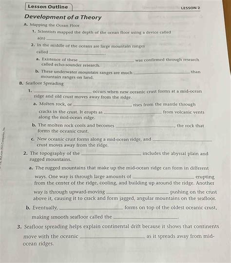 Solved Lesson Outline Lesson 2 Development Of A Theory A Mapping The