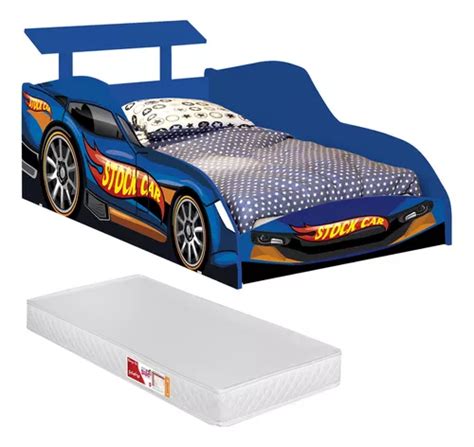 Moveis Bela Cama Comum Carro Colch O Cor Azul Hot Wheels Cm X Cm Frete Gr Tis