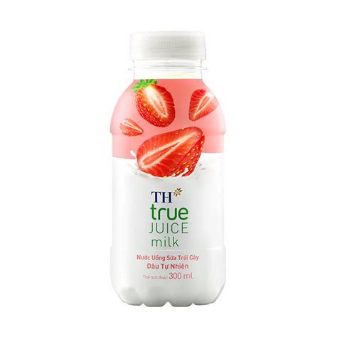 Thùng 24 chai nước sữa trái cây TH True Juice Milk hương dâu tự nhiên