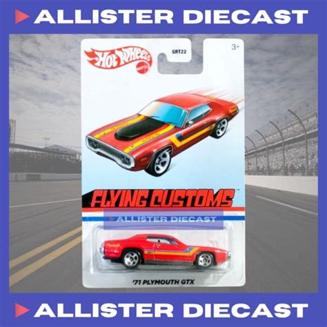 MERAH Hot Wheels 71 Plymouth GTX Red Hotwheels 71 Plymouth GTX Red HW Flying Customs Series Hot