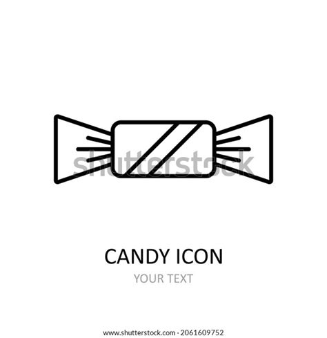 Vector Illustration Candy Icon Outline Drawing Stock Vector (Royalty ...