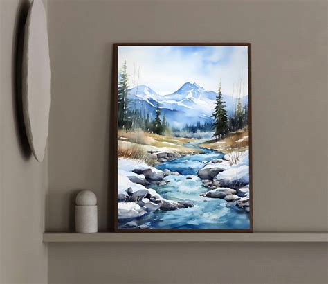 Rocky Mountains National Park Watercolor Art Print Colorado Mountains ...