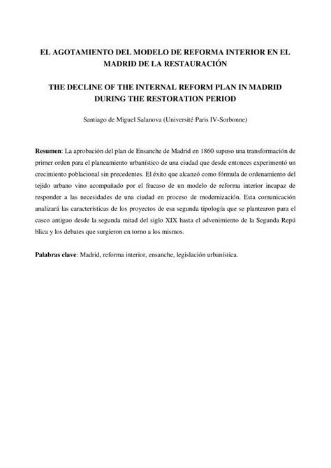 Pdf El Agotamiento Del Modelo De Reforma Importancia Que Asumir A