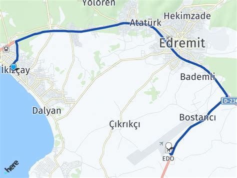 Edremit İkizçay Koca Seyit Havalimanı Arası Kaç Km Yol Tarifi