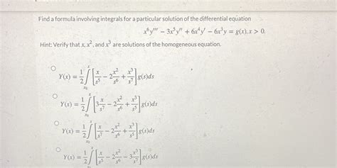 Solved Find A Formula Involving Integrals For A Particular Course Hero