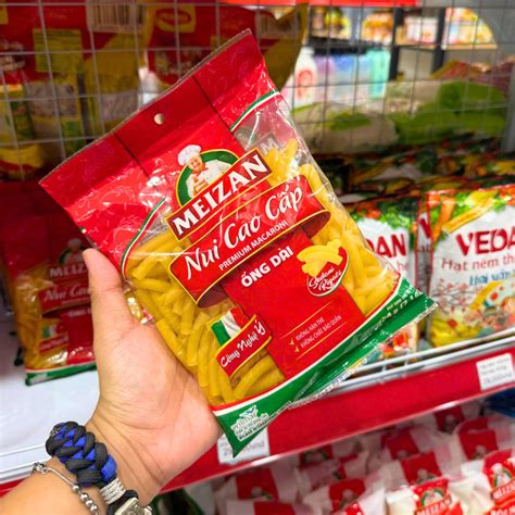 Nui Cao Cấp Meizan Ống Dài - Nui Meizan Màu Vàng 400g - Sỉ Mỹ Phẩm Online