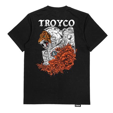 Jual Troy Company Tshirt Kaos Hitam Tiger Astronaut V Mt Shopee