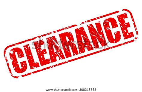 Clearance Red Stamp Text On White Stock Vector Royalty Free