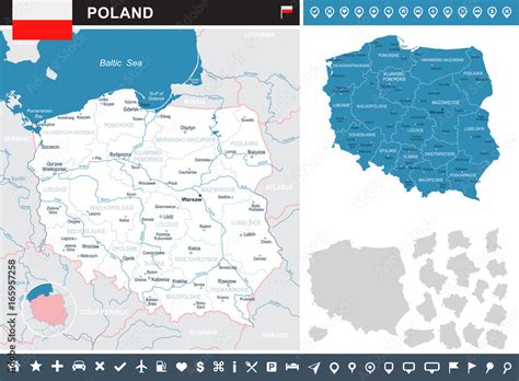 Poland Infographic Map And Flag Illustration Stock Vector Adobe Stock