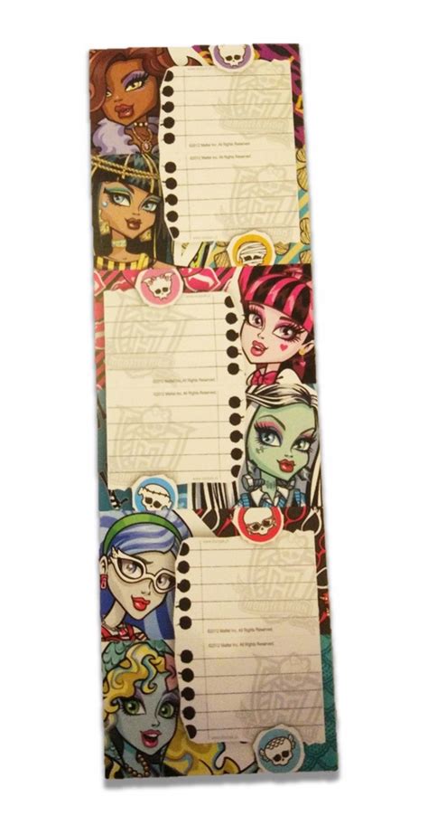 NAKLEJKI NA ZESZYTY OZNACZNIKI NA PREZENT MONSTER HIGH 13150202414