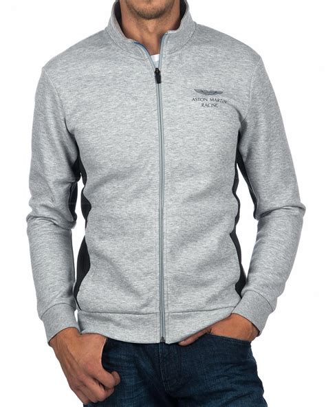 Chaqueta Sudadera Hackett Aston Martin Gris Perla Full Zip