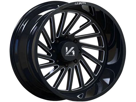 Arkon Off Road Milled Gloss Black Caesar Wheel K R Realtruck