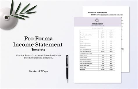 Pro Forma Income Statement Template in Word, PDF, Google Docs ...