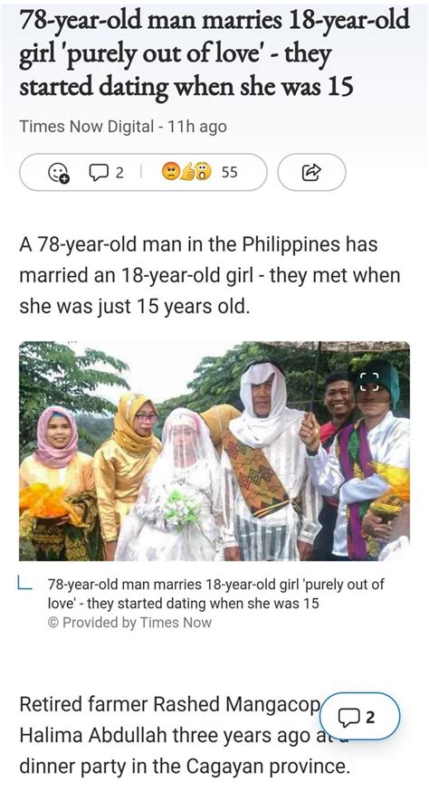 78 Year Old Man Marries 18 Year Old Purely Out Of Love R