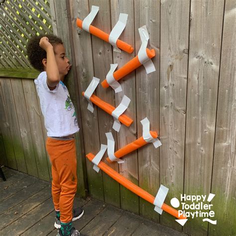 Pool Noodle Marble Run for Kids - Happy Toddler Playtime