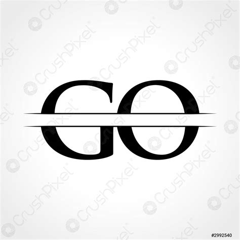 GO letter Type Logo Design vector Template Abstract Letter GO - stock ...