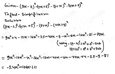 Solved Beginaligned E And 3 X 2 2 4 X 5 2 3 X 2 4 X 9 2 And Nejelur