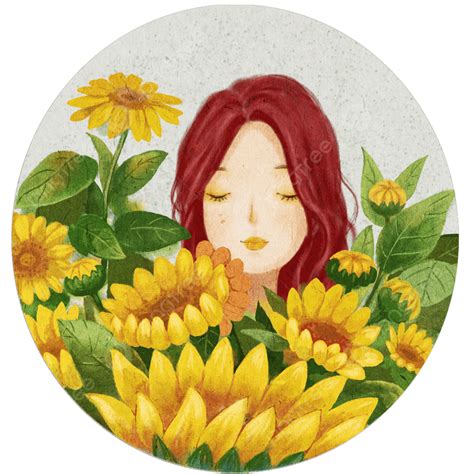 Hand Drawn Sunflower Png Transparent Hand Drawn Character Flower