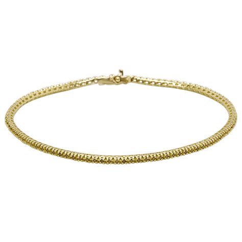 Bracciale Tennis In Oro Giallo Con Diamanti ORO CO Luxury Zone