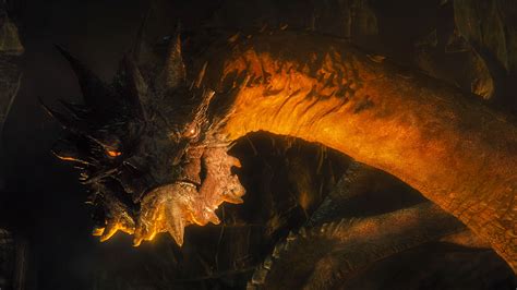 Smaug The Hobbit Movie Breathing Fire