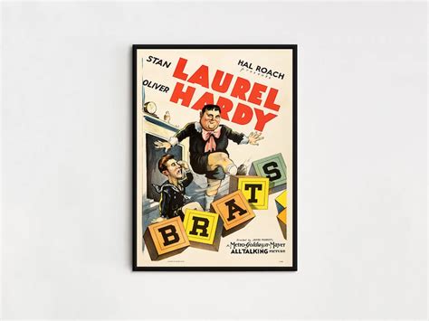 Brats 1930 11x17 Movie Film Poster Stan Laurel Oliver Hardy Etsy