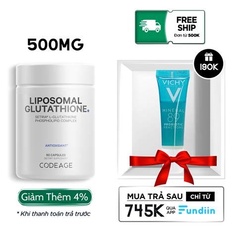 Viên Uống Hỗ Trợ Dưỡng Trắng Da Codeage Liposomal Glutathione