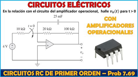 Circuitos De Primer Orden Con Amplificadores Operacionales Problema 769 Sadiku Youtube