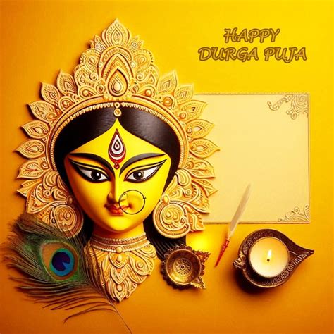 Happy Durga Puja And Navratri Indian Festival Celebration Background