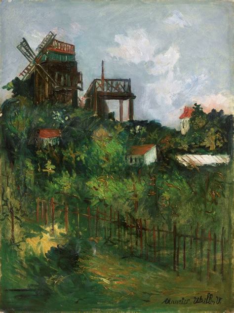 Maurice Utrillo Le Moulin De La Galette A Montmartre 1920 25 Olio