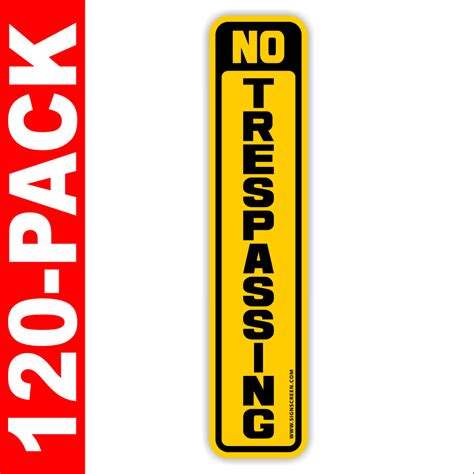 No Trespassing Signsposted120 Packno Huntingmedium Treepost Signs