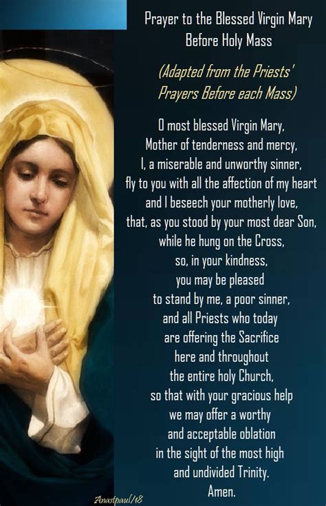 Our Morning Offering 3 May Prayer To The Blessed Virgin Mary Before Holy Mass Anastpaul