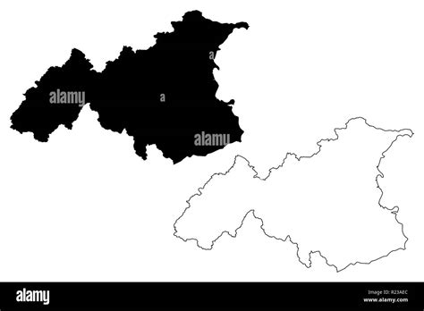 Gaziantep Provinzen Der Republik T Rkei Karte Vektor Illustration