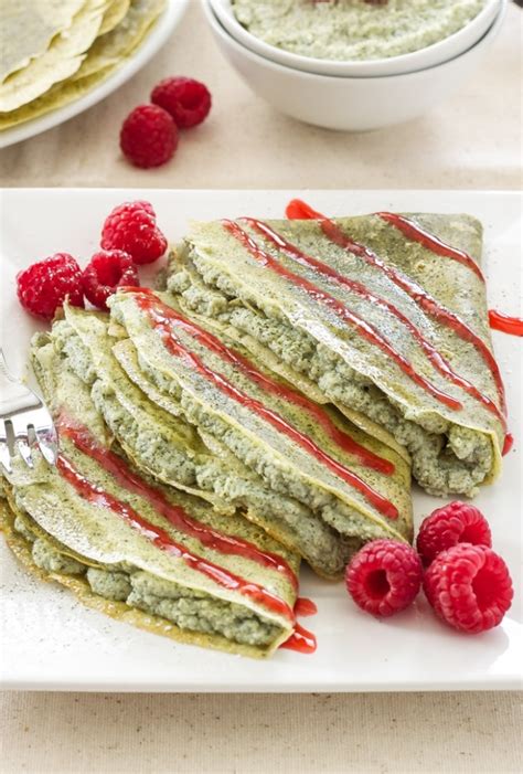 Recette Crêpe Sucré Recette Crêpe Thé Vert Ricotta Sauce Aux Framboises