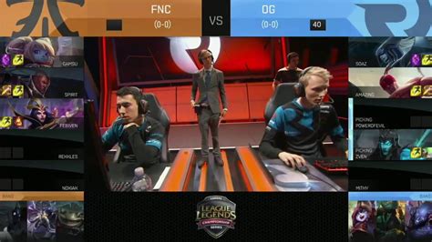 Fnatic Vs Origen L Eu Lcs Hafta G N L Fnc Vs Og Youtube